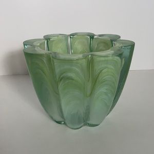VTG Green Flower Vase